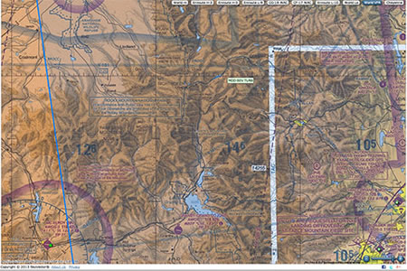 SkyVector.com chart of Rocky Mountain National Park