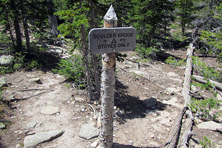 Boulder Brook trail sign