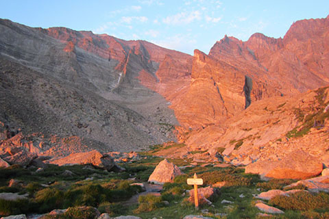 Chasm Meadows in the alpenglow