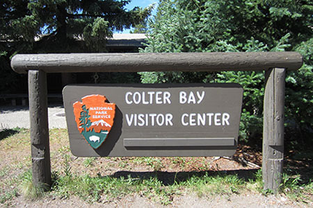 Colter Bay Visiotr Center sign