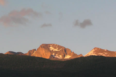 Longs Peak from our new site