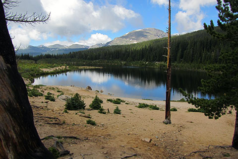Sandbeach Lake with Mount Copeland in the background