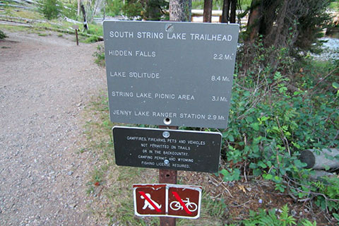 Trailhead sign