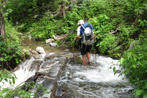 Crossing a Creek with Pack