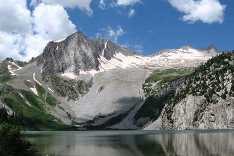 Snowmass Peak and Mountain from the lake